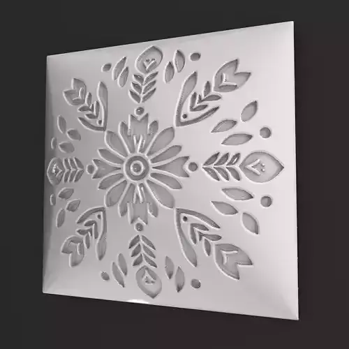 Sqaure Floral NIM 52 Wall Panel