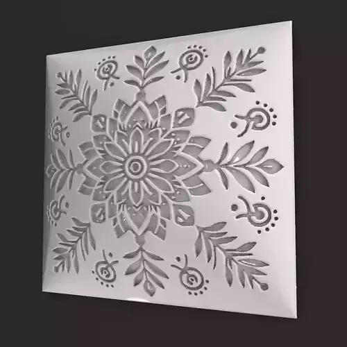 Sqaure Floral NIM 51 Wall Panel