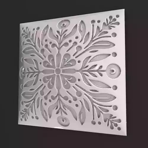 Sqaure Floral NIM 50 Wall Panel