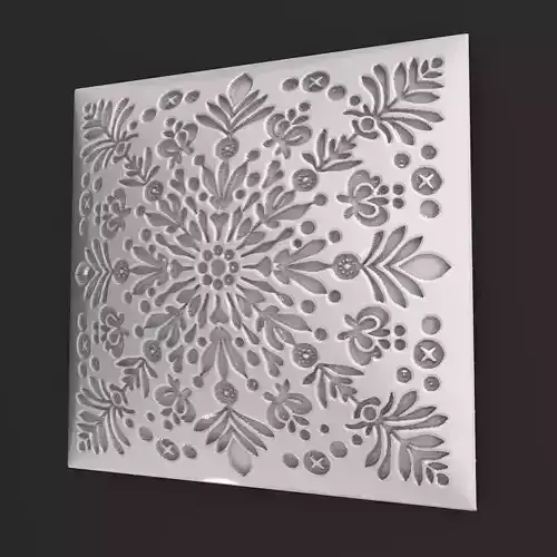 Sqaure Floral NIM 45 Wall Panel