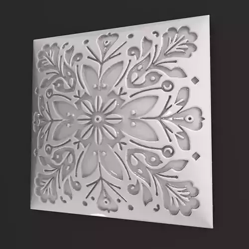 Sqaure Floral NIM 43 Wall Panel
