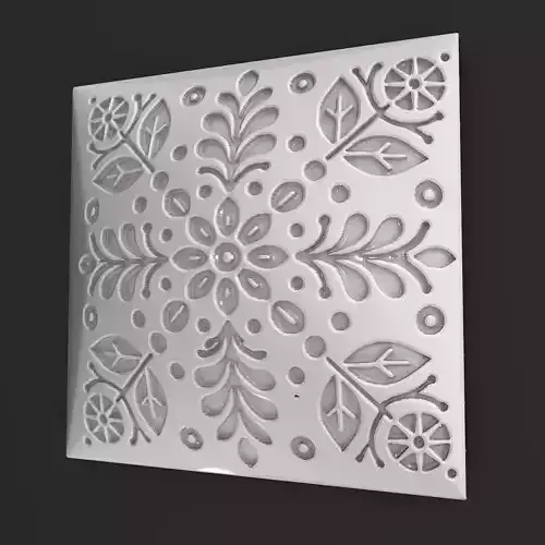 Sqaure Floral NIM 40 Wall Panel