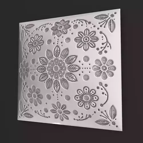 Sqaure Floral NIM 38 Wall Panel