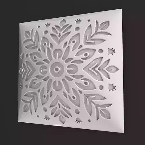 Sqaure Floral NIM 37 Wall Panel