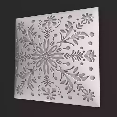 Sqaure Floral NIM 35 Wall Panel