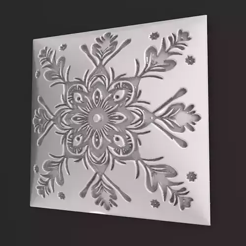 Sqaure Floral NIM 34 Wall Panel