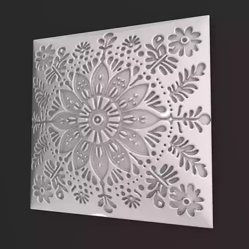 Sqaure Floral NIM 27 Wall Panel