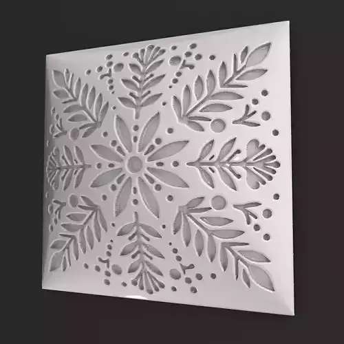 Sqaure Floral NIM 26 Wall Panel