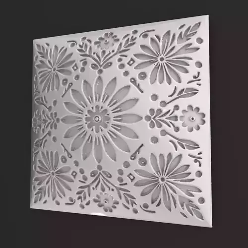Sqaure Floral NIM 25 Wall Panel