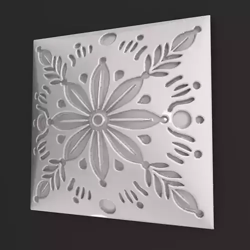 Sqaure Floral NIM 127 Wall Panel