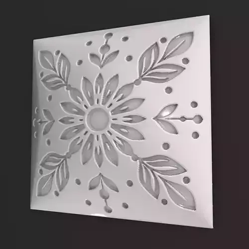 Sqaure Floral NIM 120 Wall Panel