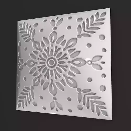 Sqaure Floral NIM 115 Wall Panel