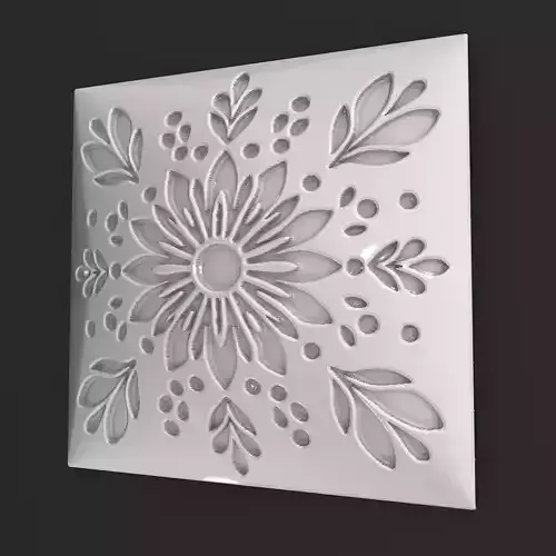 Sqaure Floral NIM 114 Wall Panel