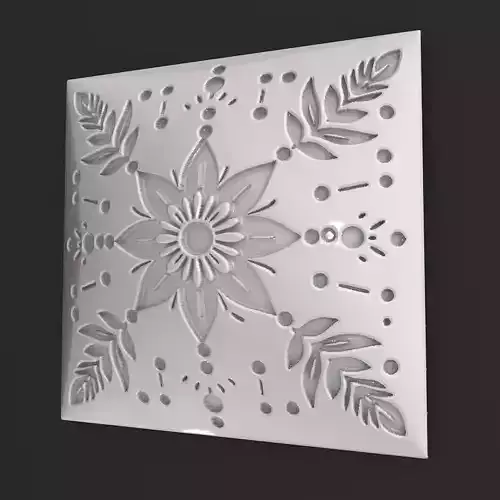 Sqaure Floral NIM 109 Wall Panel