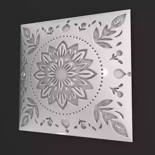 Sqaure Floral NIM 107 Wall Panel