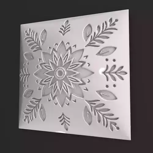 Sqaure Floral NIM 105 Wall Panel