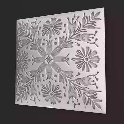 Sqaure Floral NIM 101 Wall Panel