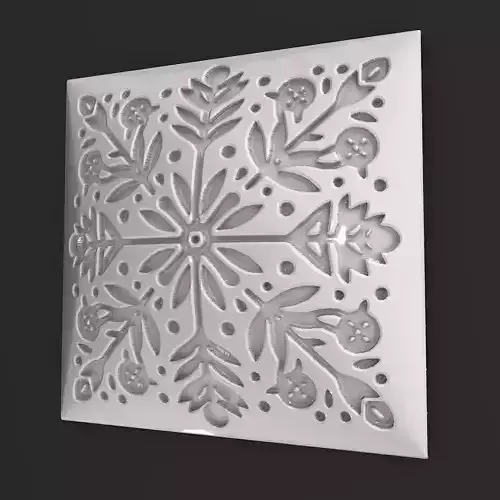 Sqaure Floral NIM 100 Wall Panel