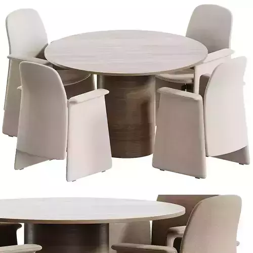 Downtown Chair and Tulip Dining Table