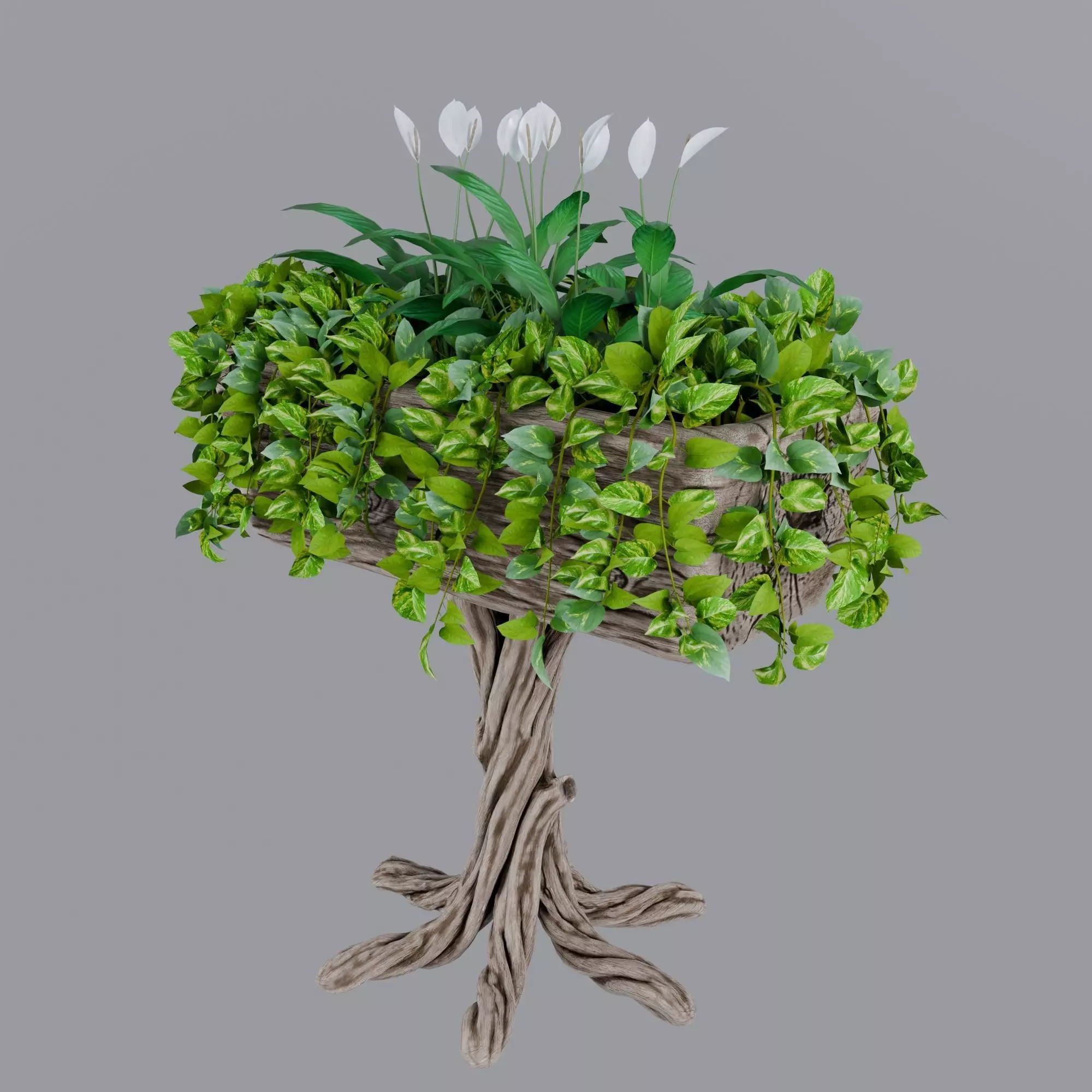 Flowerbed of wood 3D model