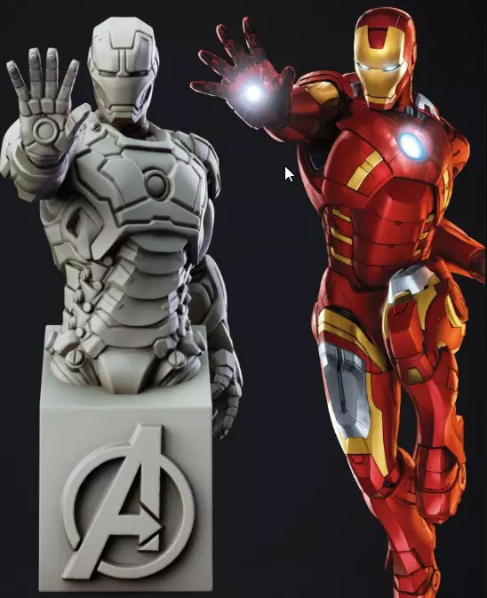 Ironman Bust - Marvel - 20cm 3D print model_0
