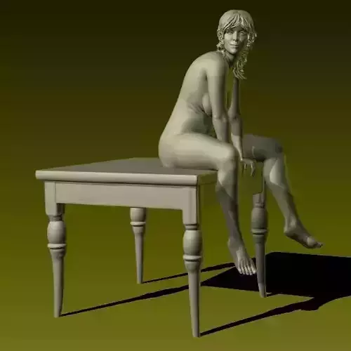Eylena Seated Nude WomanHigh-Resolution STL for 3D Printing