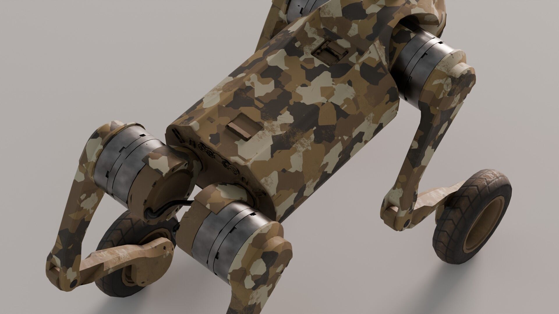 Cyberdog Camouflage Series Low-poly 3D model_4