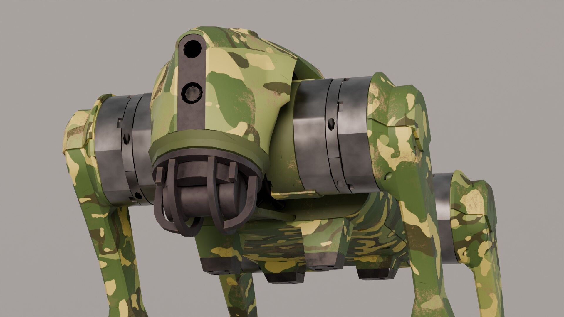 Cyberdog Camouflage Series Low-poly 3D model_10
