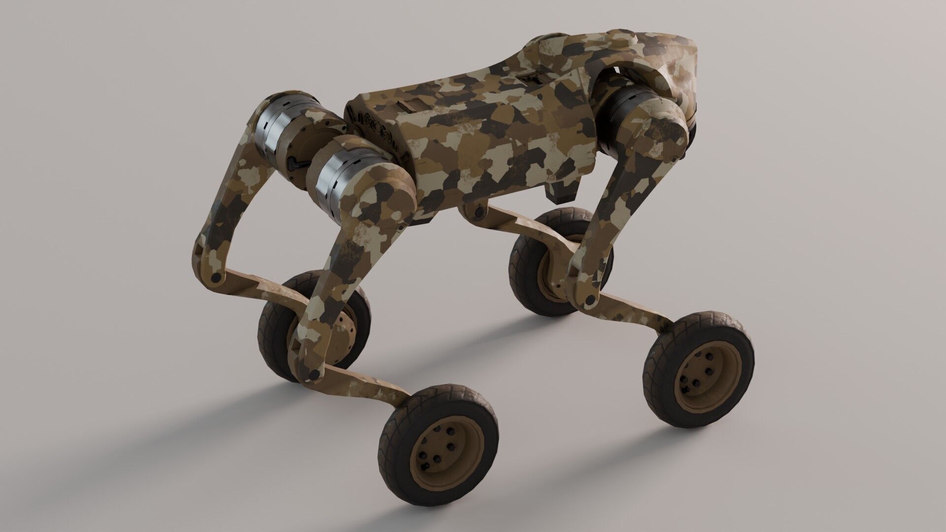 Cyberdog Camouflage Series Low-poly 3D model_2