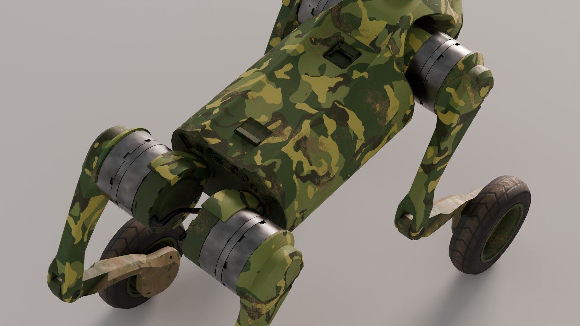 Cyberdog Camouflage Series Low-poly 3D model_9