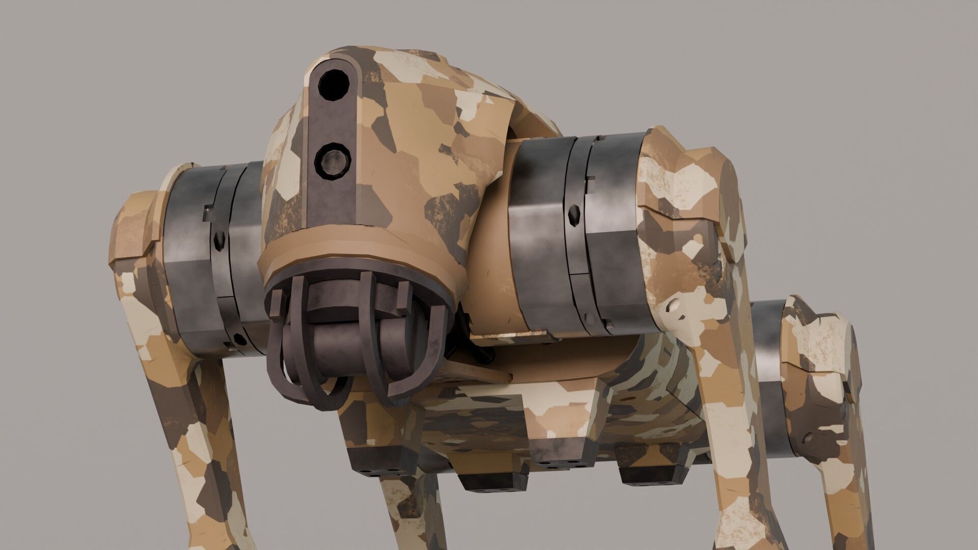Cyberdog Camouflage Series Low-poly 3D model_5