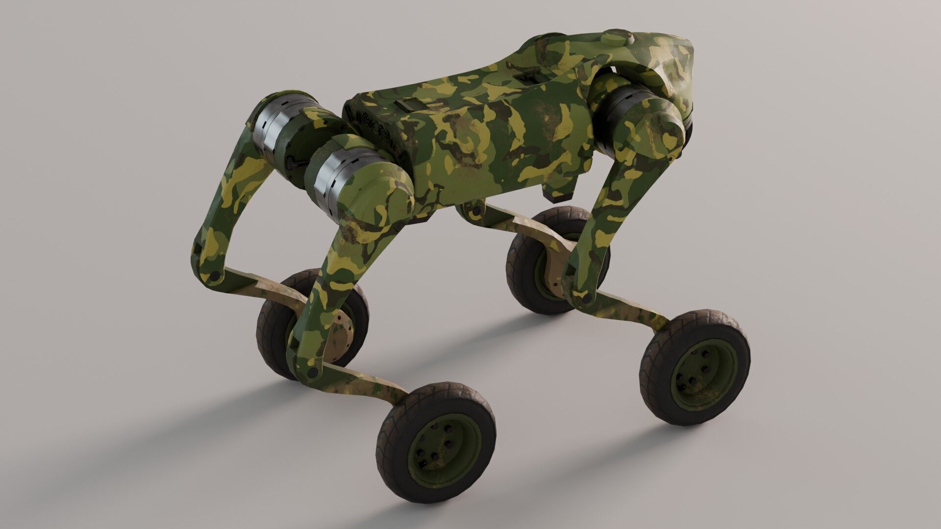 Cyberdog Camouflage Series Low-poly 3D model_7
