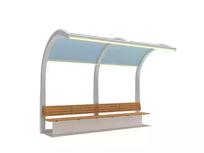 Public Transport Waiting Shelter with Bench
