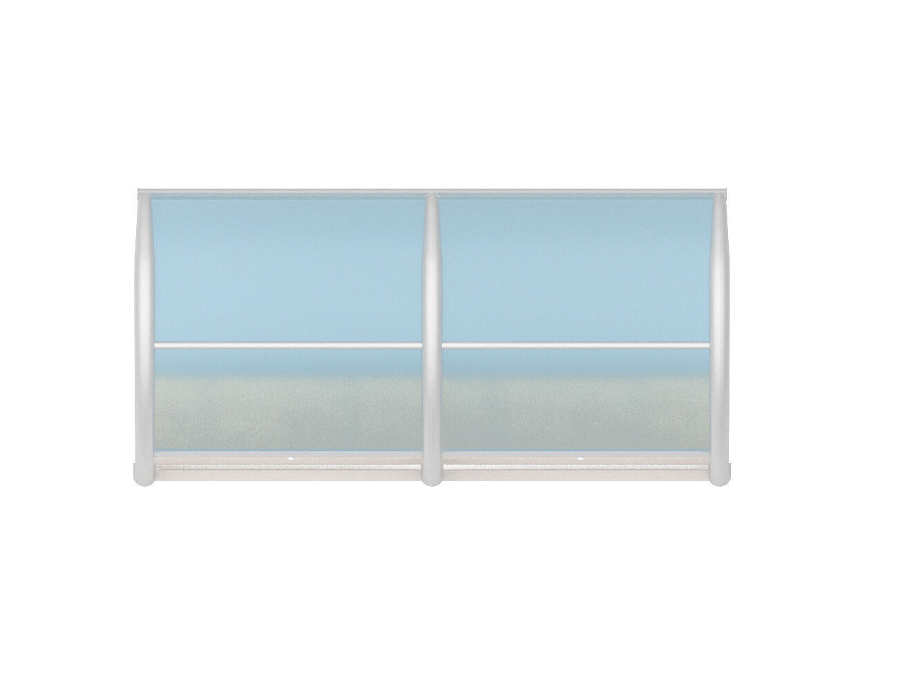 Public Transport Waiting Shelter with Bench 3D model_3