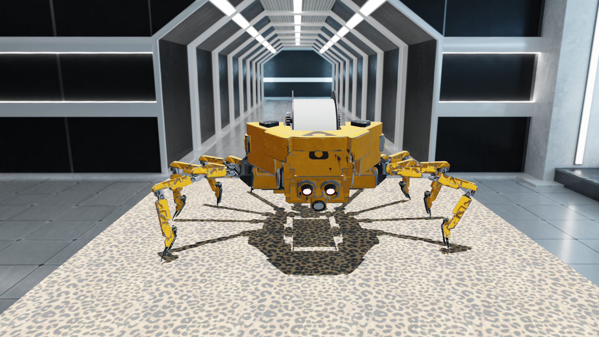 Animated Sci Fi Spider Robot Rigged 3D Print Ready FBX  OBJ  STL 3D print model_4
