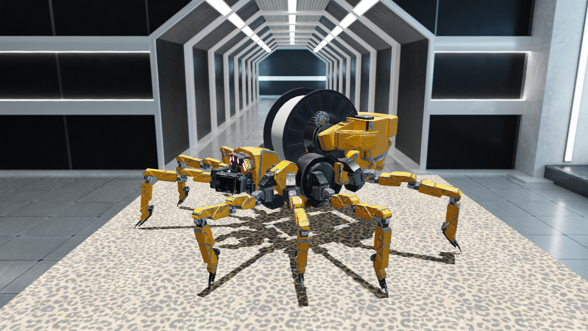 Animated Sci Fi Spider Robot Rigged 3D Print Ready FBX  OBJ  STL 3D print model_2