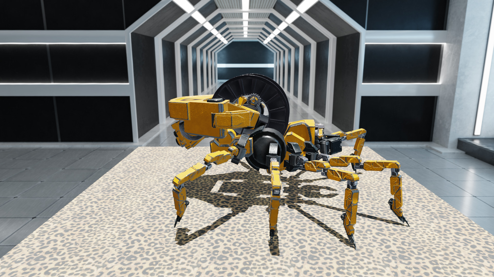 Animated Sci Fi Spider Robot Rigged 3D Print Ready FBX  OBJ  STL 3D print model_3