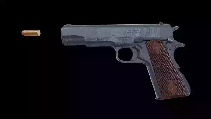 Colt 1911 Low-poly 3D model