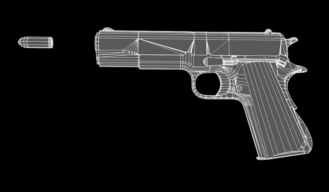 Colt 1911 Low-poly 3D model_8