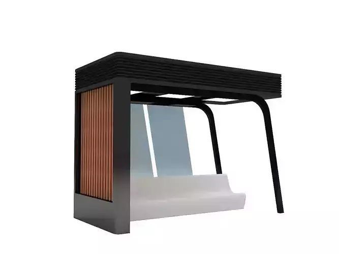 Bus Stop Shelter with Bench