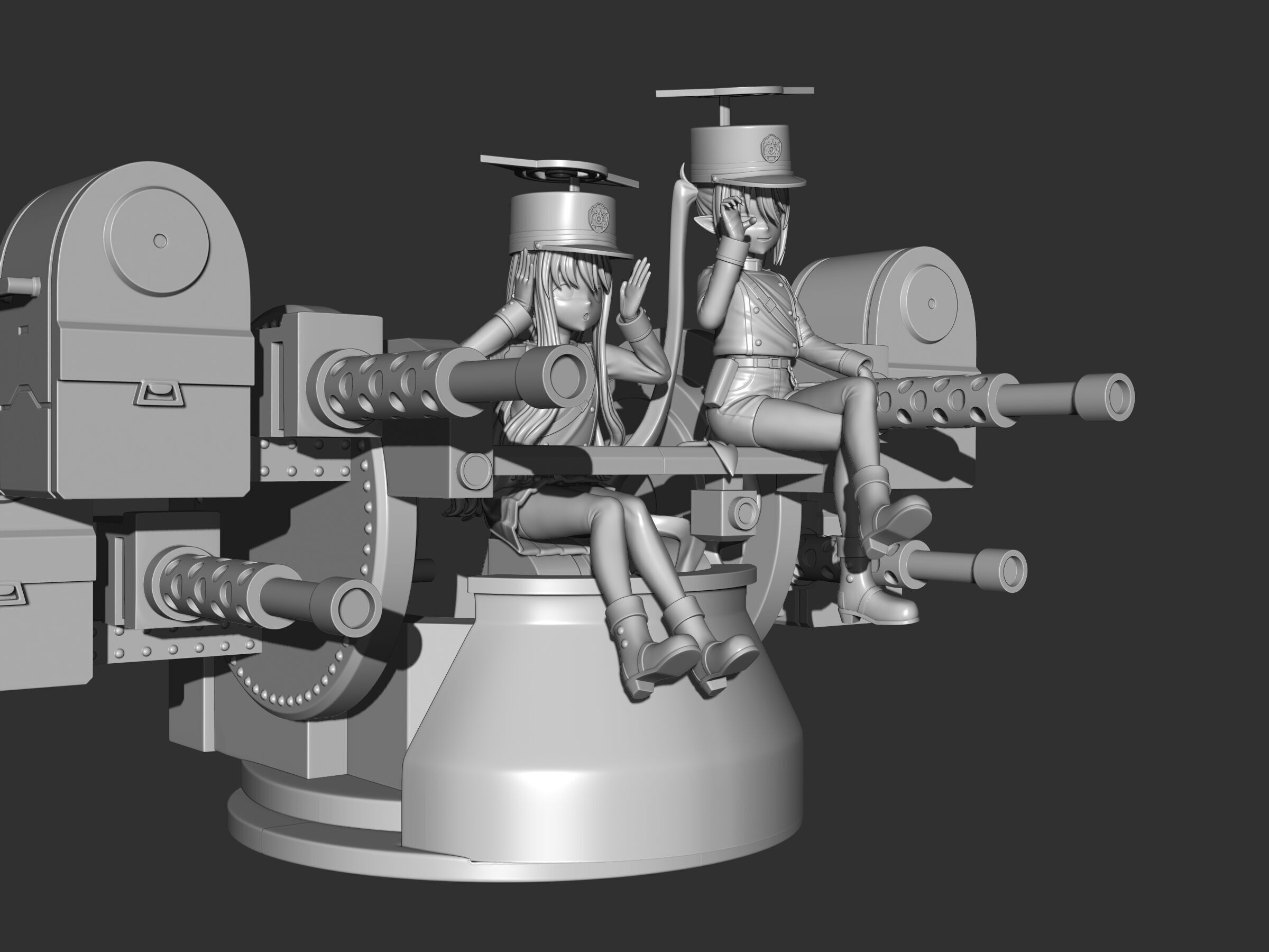 Hikari and Nozomi figue 3d 3D print model_9