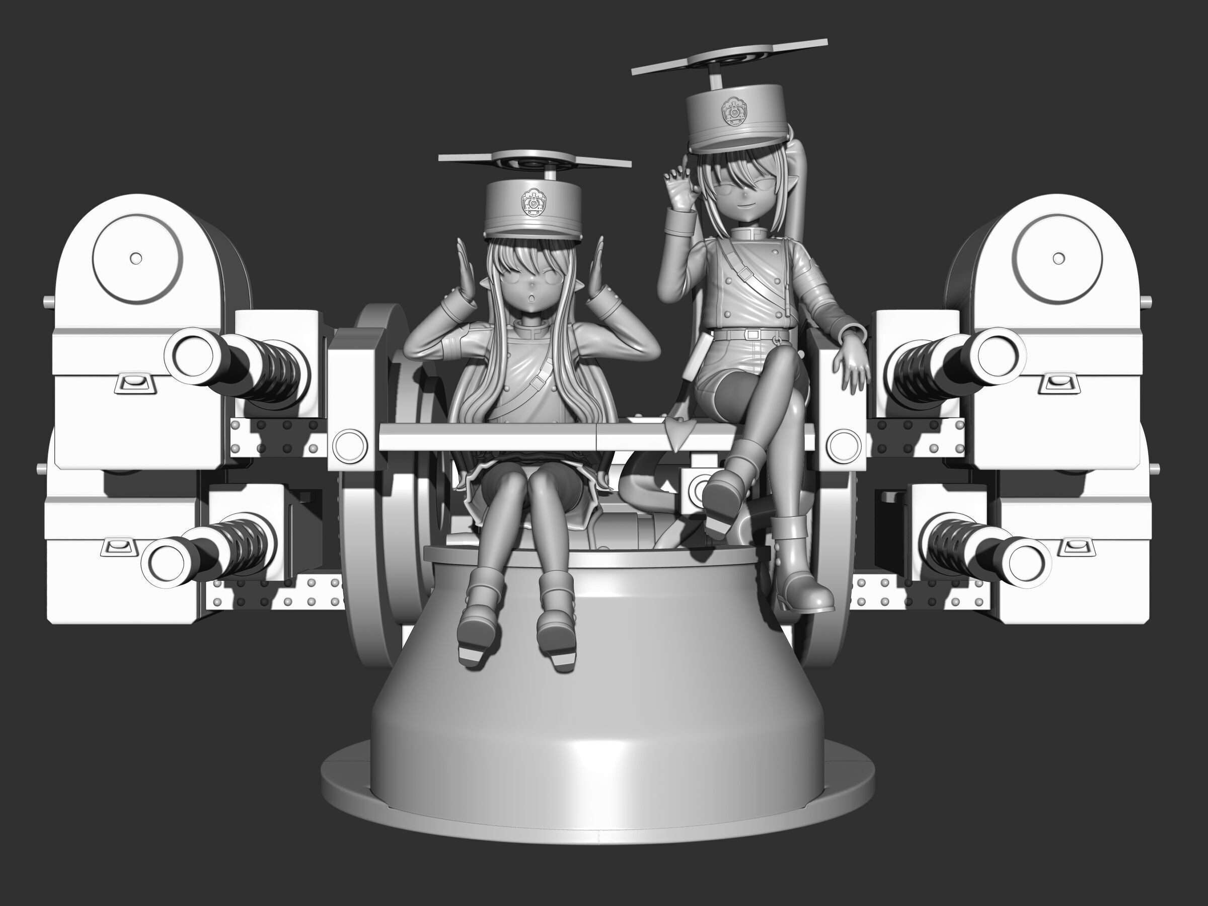 Hikari and Nozomi figue 3d 3D print model_8
