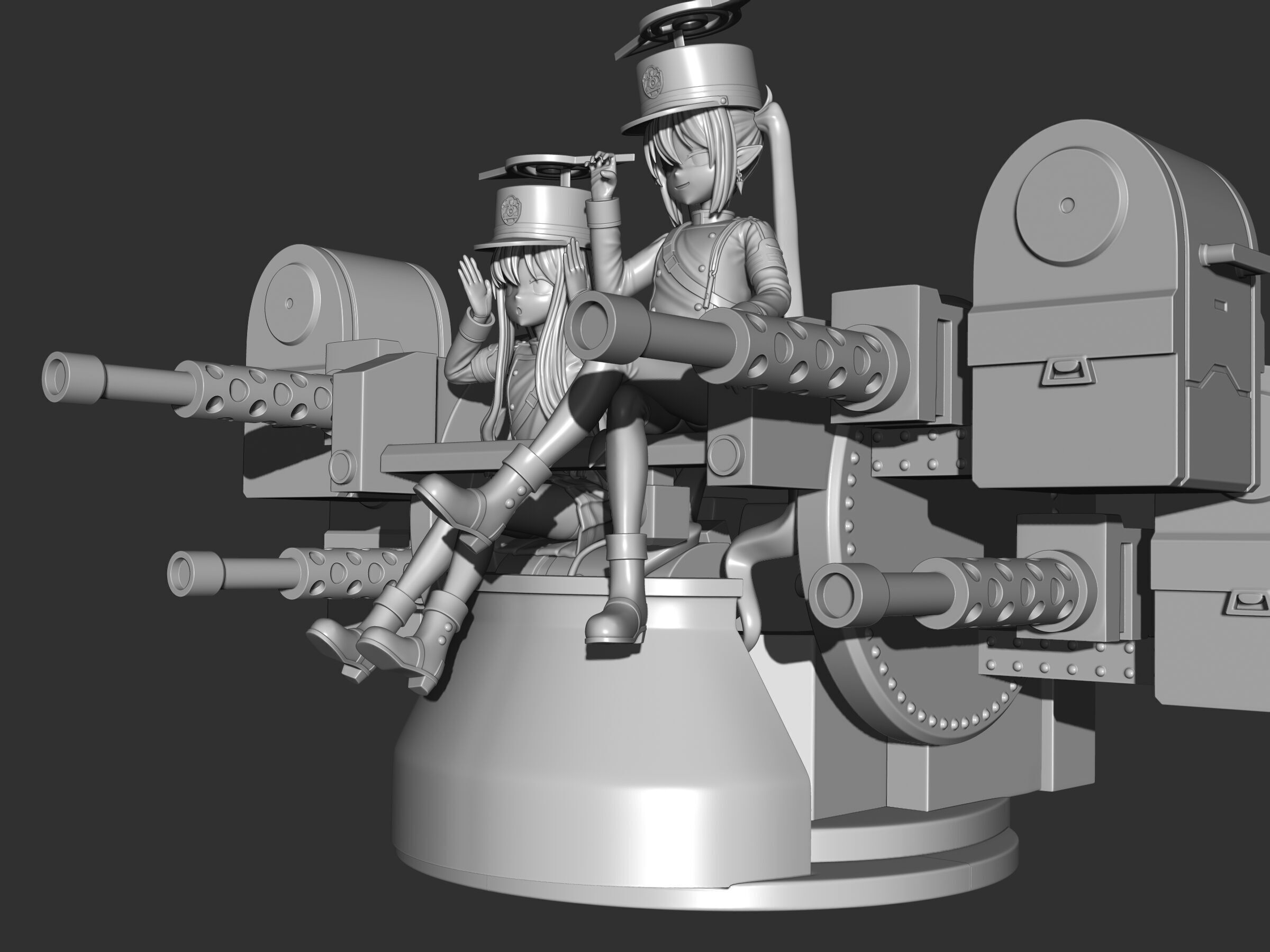 Hikari and Nozomi figue 3d 3D print model_10