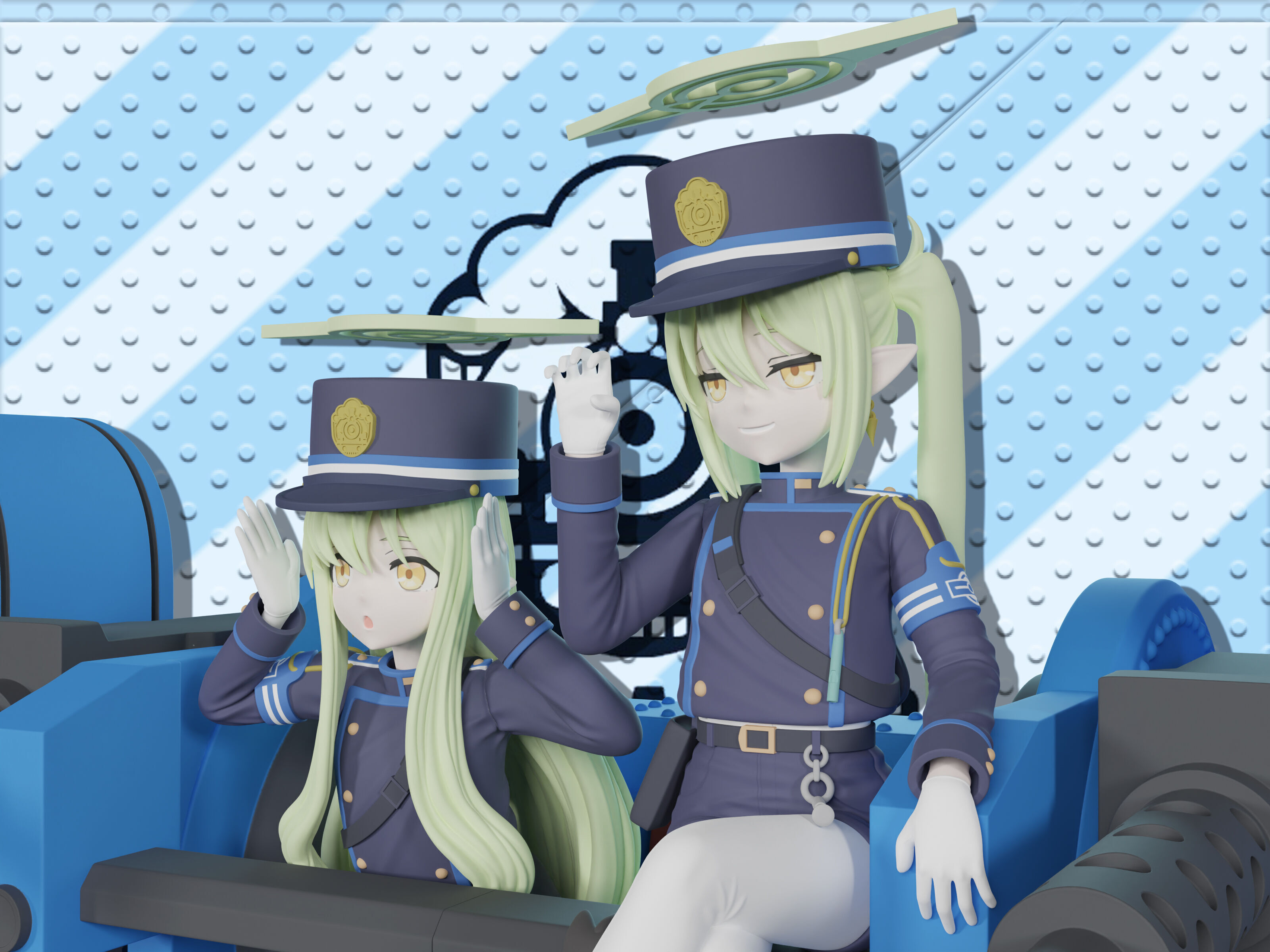 Hikari and Nozomi figue 3d 3D print model_7