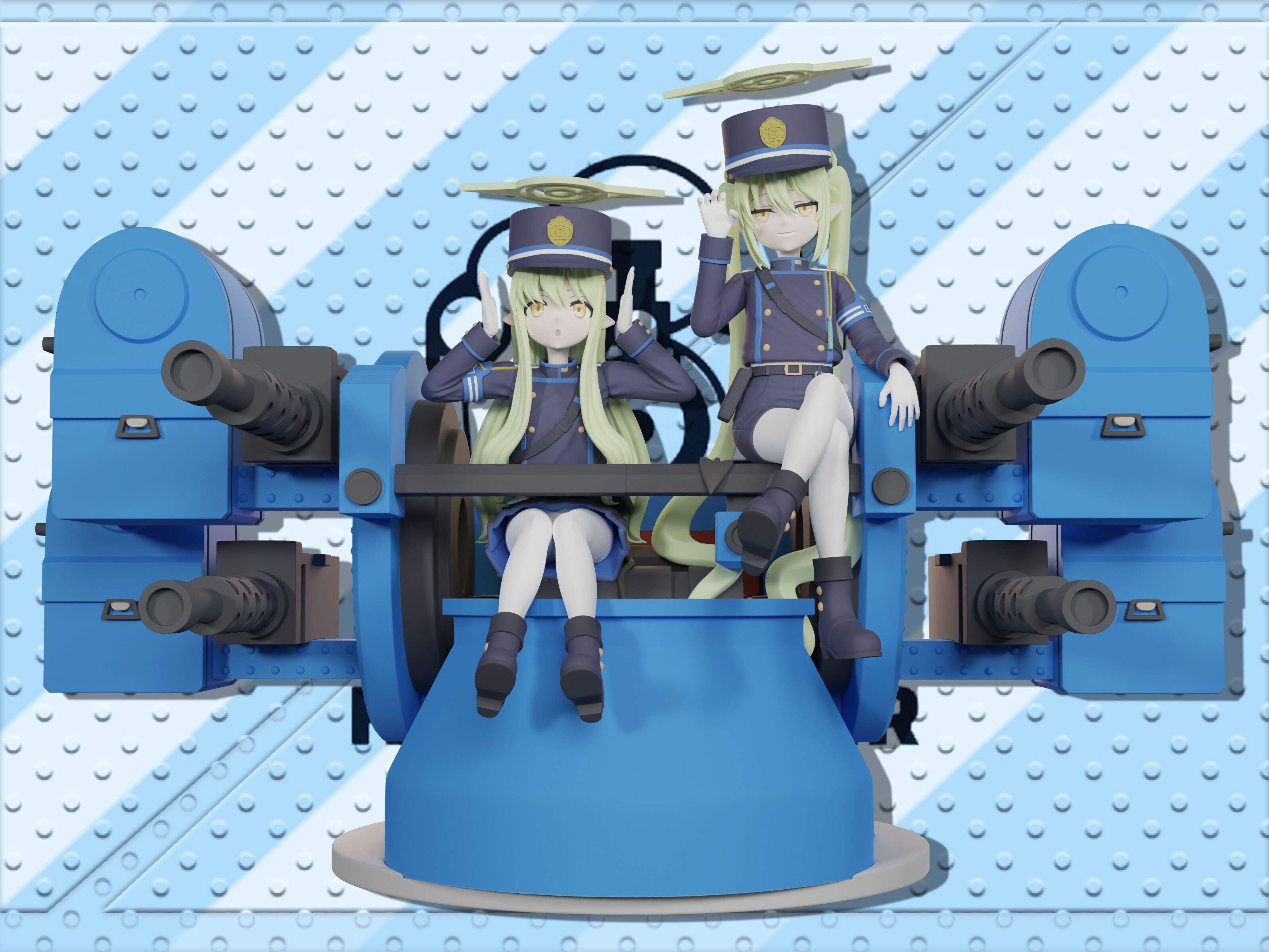 Hikari and Nozomi figue 3d 3D print model_2