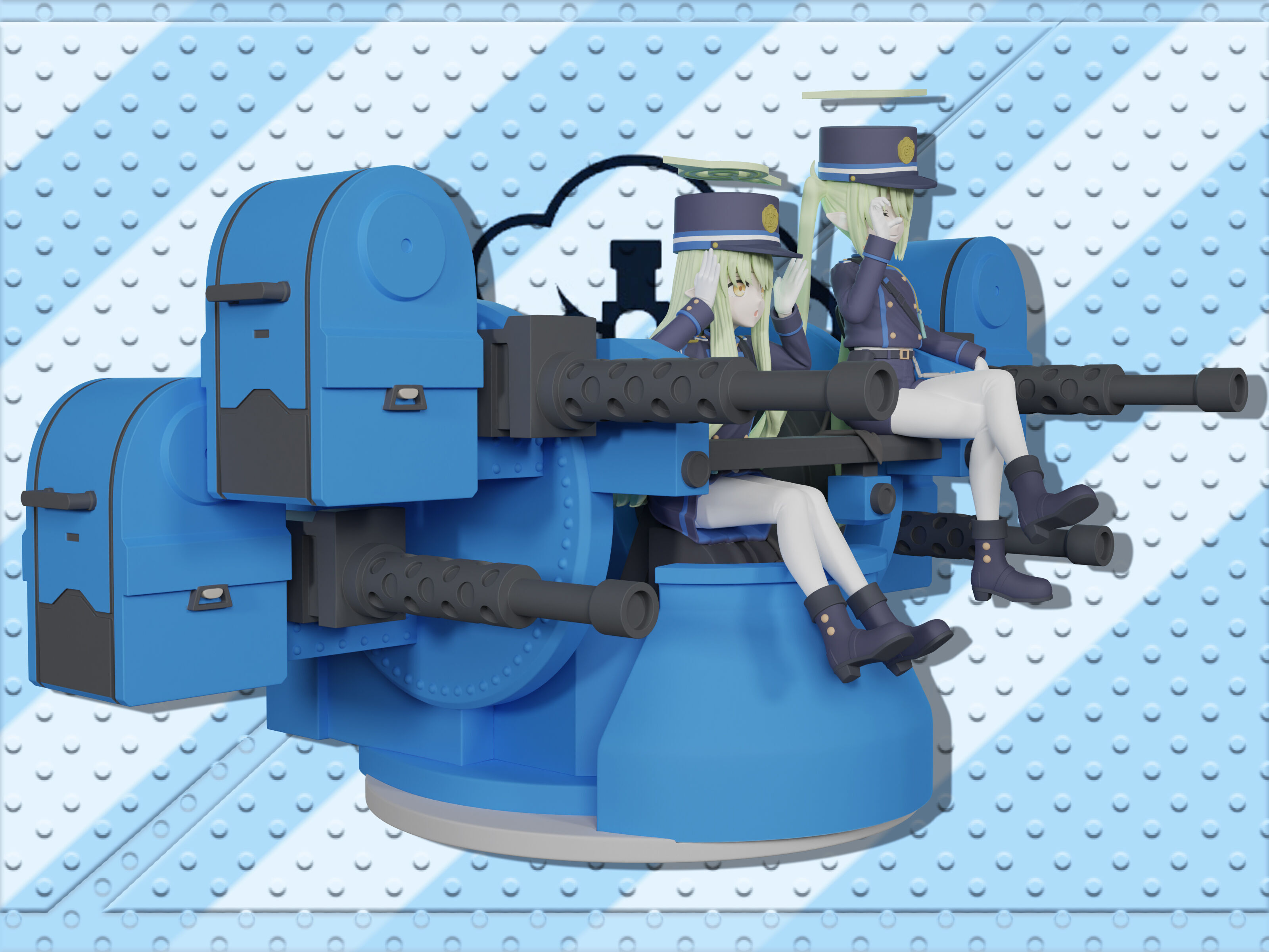 Hikari and Nozomi figue 3d 3D print model_4