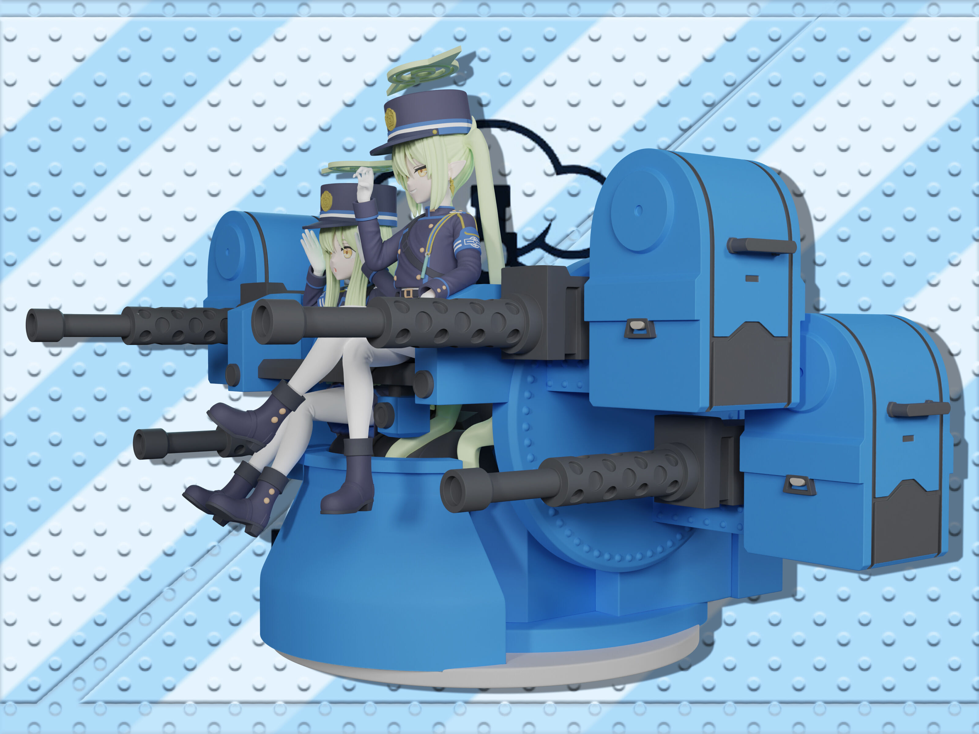 Hikari and Nozomi figue 3d 3D print model_3