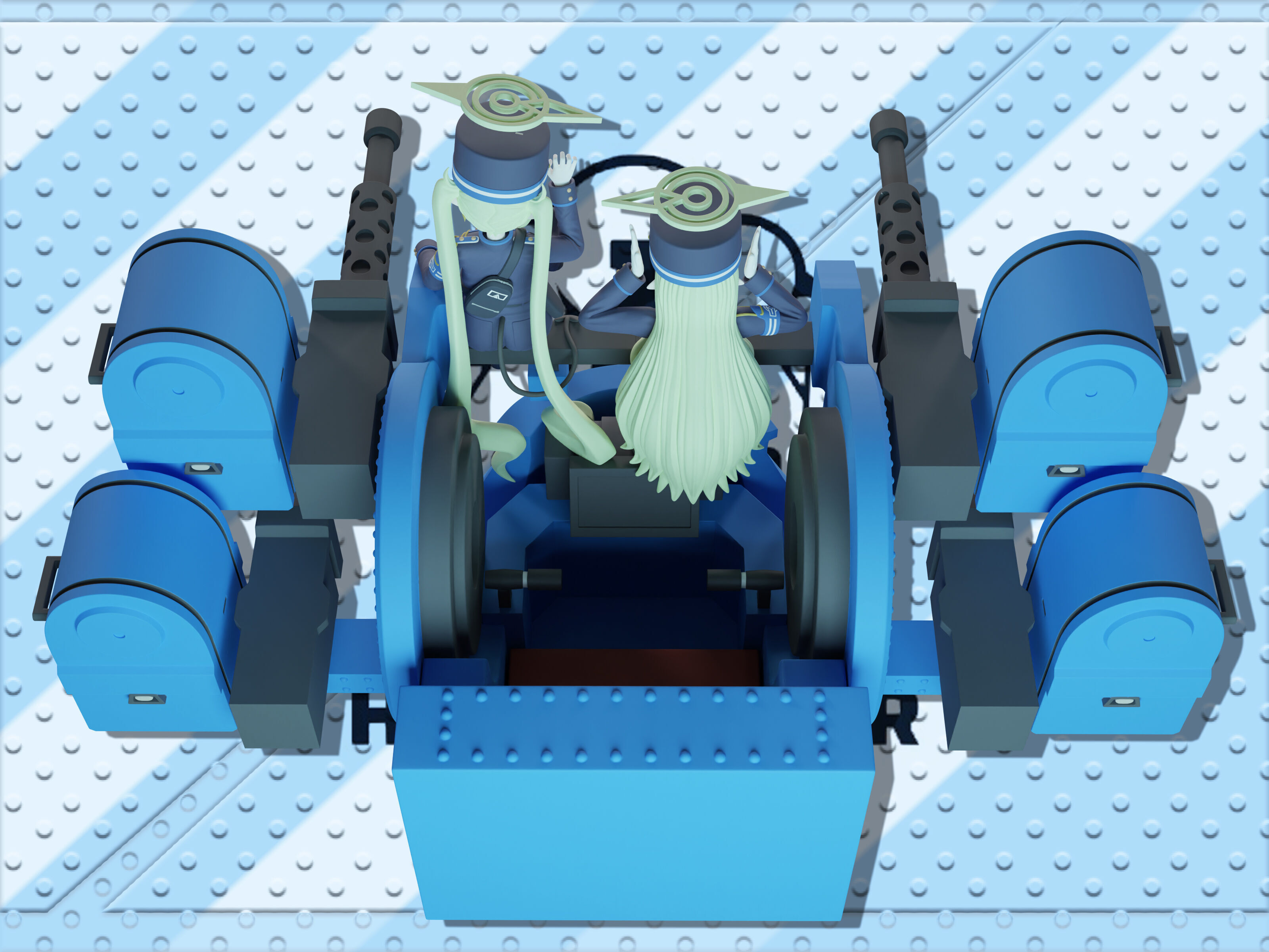 Hikari and Nozomi figue 3d 3D print model_5