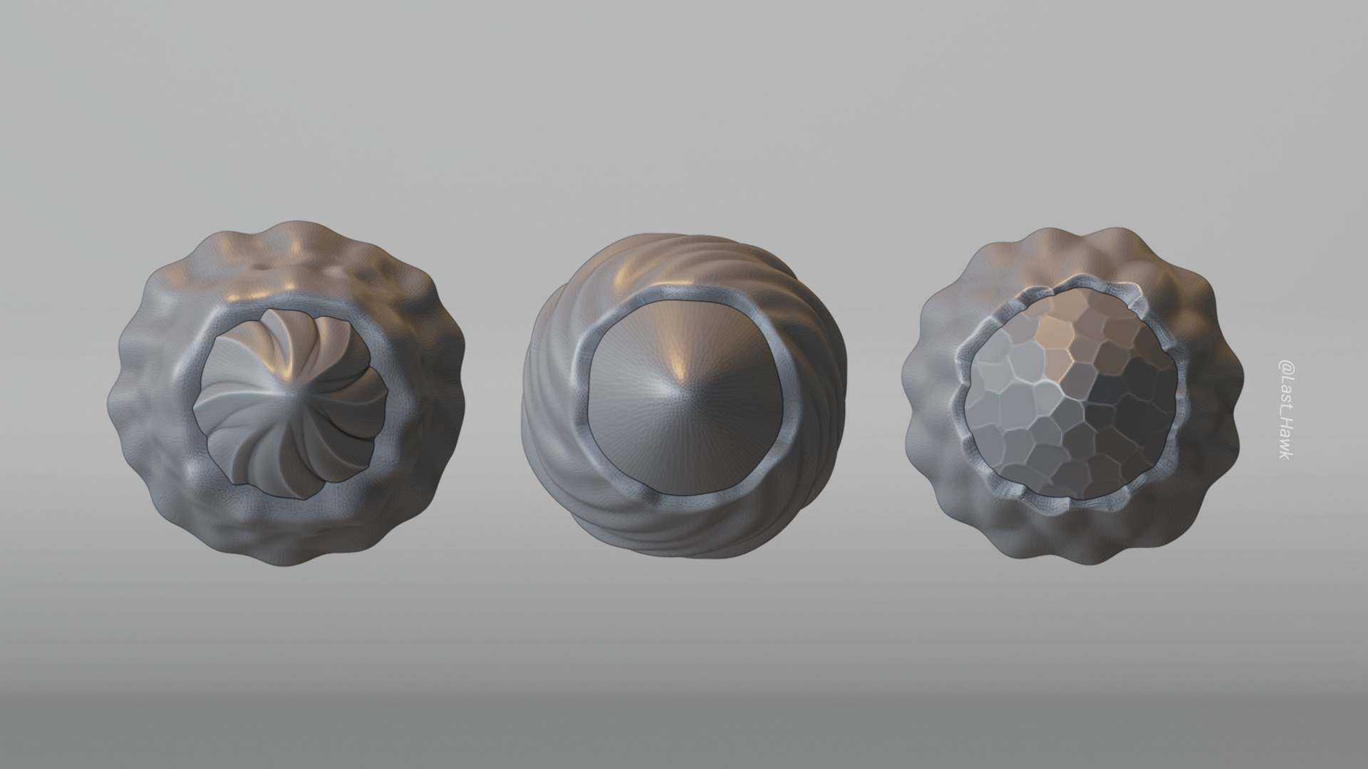 Small cosplay horns 3D print model_6