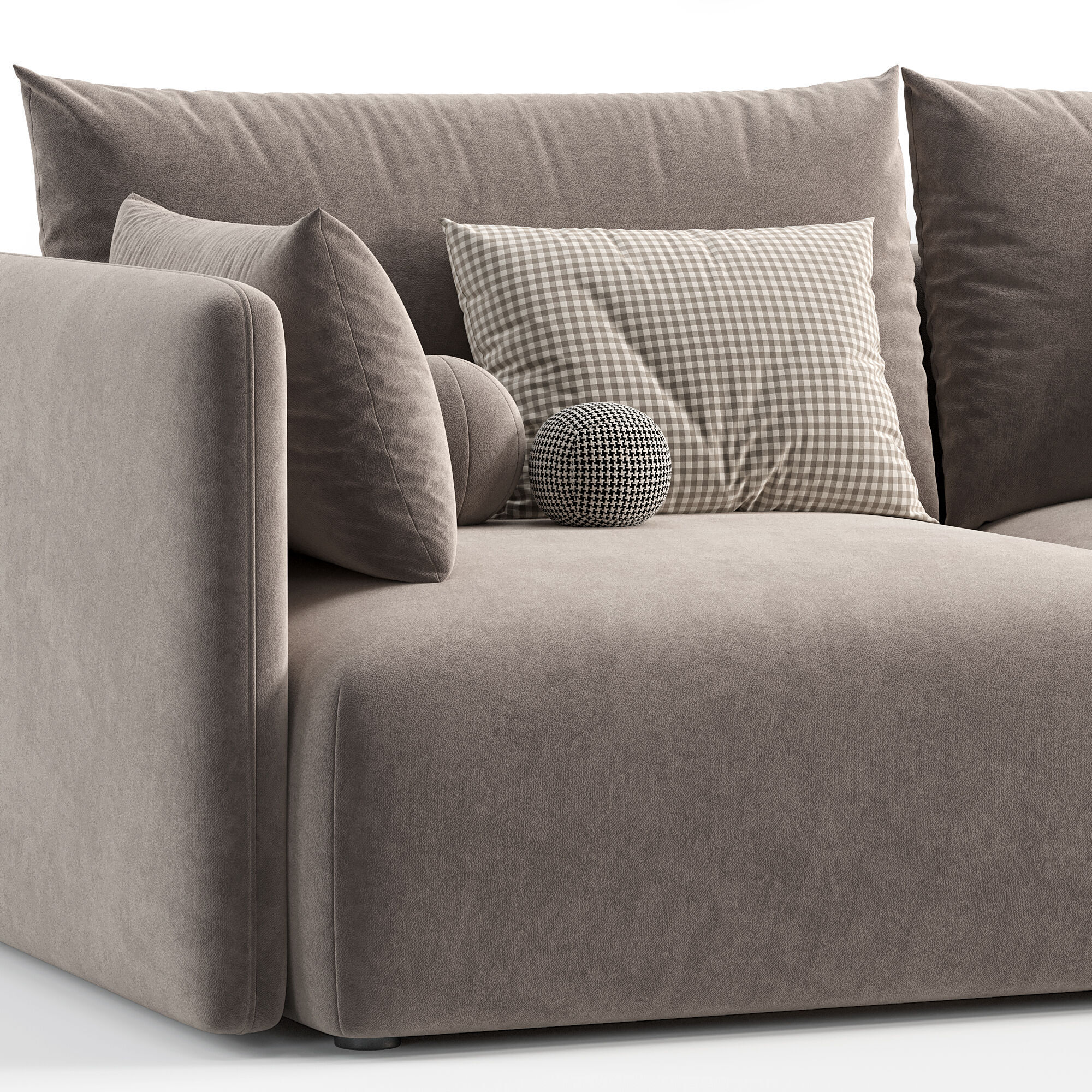 Sofa lio Low-poly 3D model_4